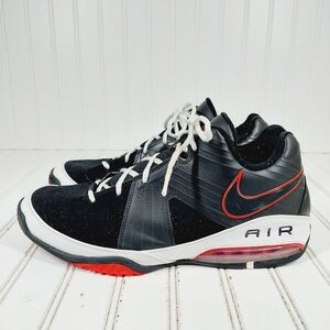 Nike Air Max Black Red White Lace Up Sneakers B171